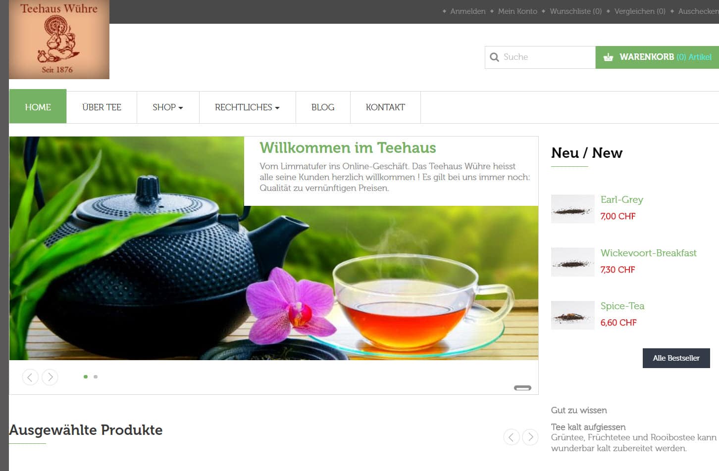 online-shop teehaus wuehre